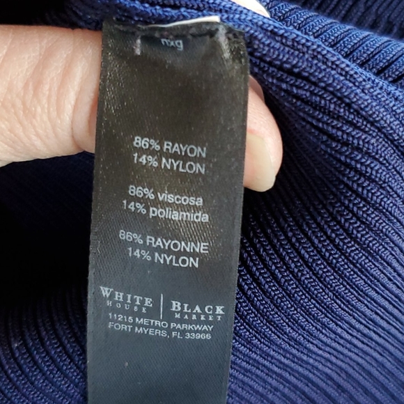 WHBM Navy Knit Shell - Picture 5 of 8